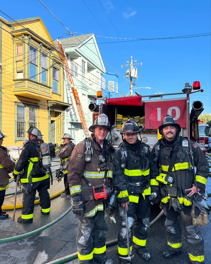 Firefighter in action